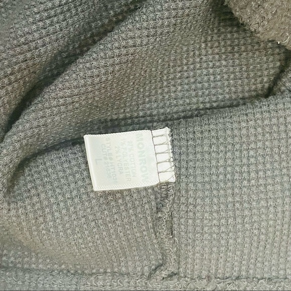 NWT Monrow - Brushed Thermal Cropped Scoop Tank black sz Large - Picture 5 of 9